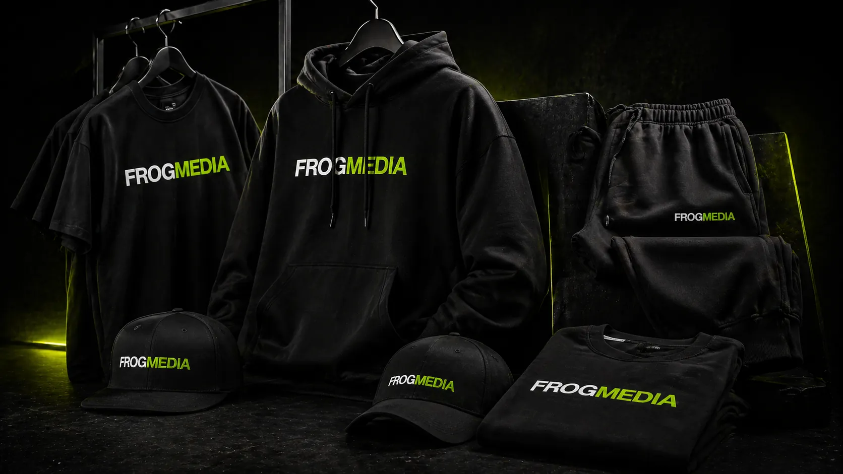 FrogMedia custom apparel – hoodies, t-shirts, hats and sweatpants